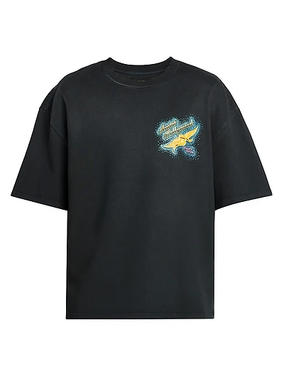 Crystal Amiri Wings Embellished Crewneck T-Shirt