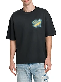 Crystal Amiri Wings Embellished Crewneck T-Shirt