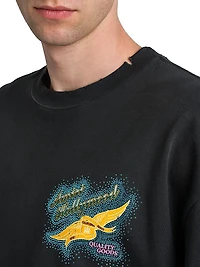 Crystal Amiri Wings Embellished Crewneck T-Shirt