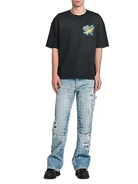 Crystal Amiri Wings Embellished Crewneck T-Shirt