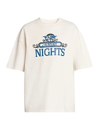 Amiri Nights Cotton Oversized Crewneck T-Shirt