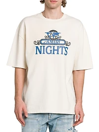 Amiri Nights Cotton Oversized Crewneck T-Shirt