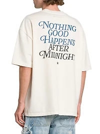 Amiri Nights Cotton Oversized Crewneck T-Shirt