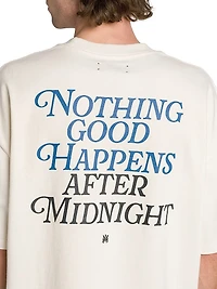 Amiri Nights Cotton Oversized Crewneck T-Shirt