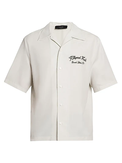 Hollywood Auto Embroidered Bowling Shirt