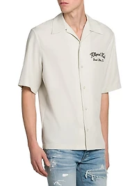 Hollywood Auto Embroidered Bowling Shirt