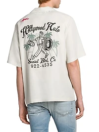 Hollywood Auto Embroidered Bowling Shirt
