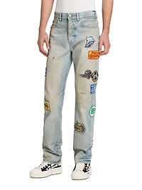 Thrasher Repair Distressed Patch Slim-Fit Jeans