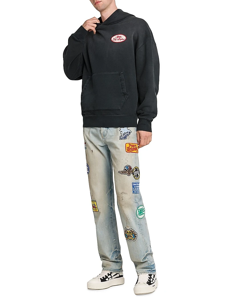 Thrasher Repair Distressed Patch Slim-Fit Jeans