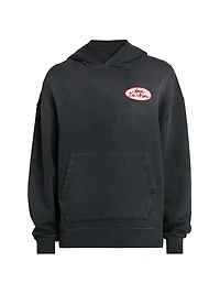 Station Patch Cotton Oversized Hoodie