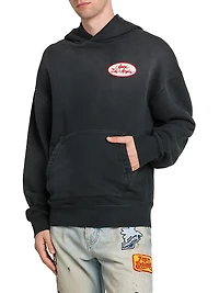 Station Patch Cotton Oversized Hoodie