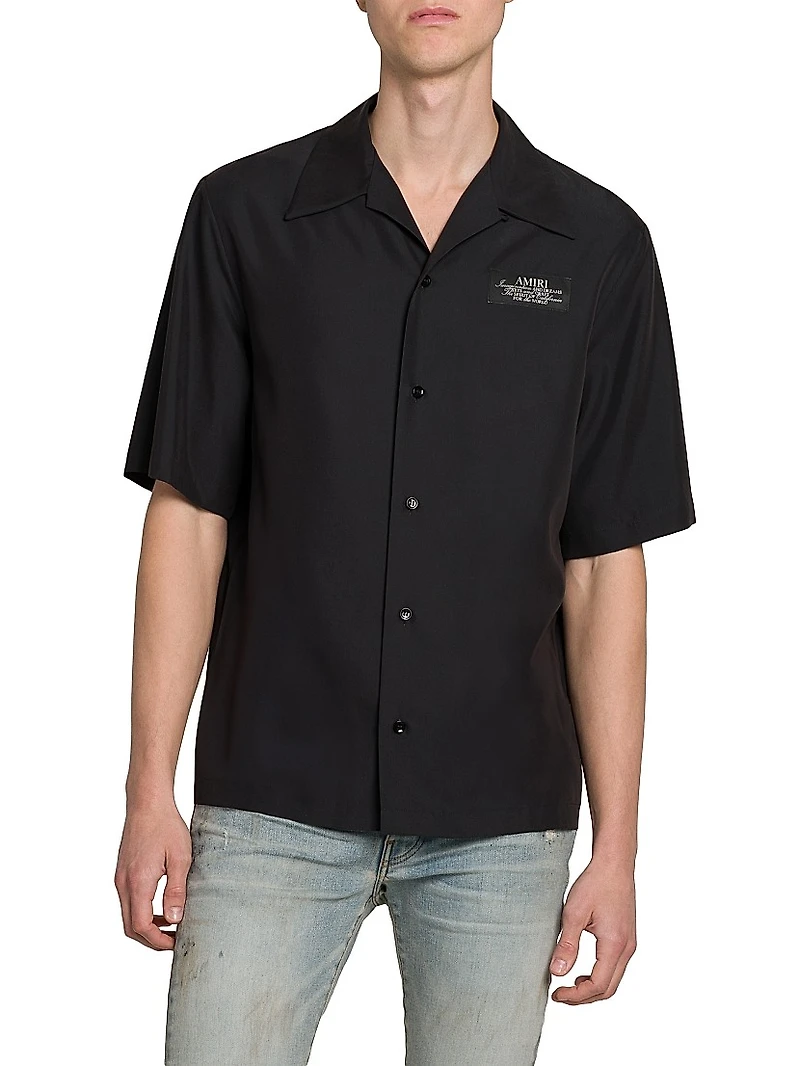 Spirit Logo Patch Bowling Shirt