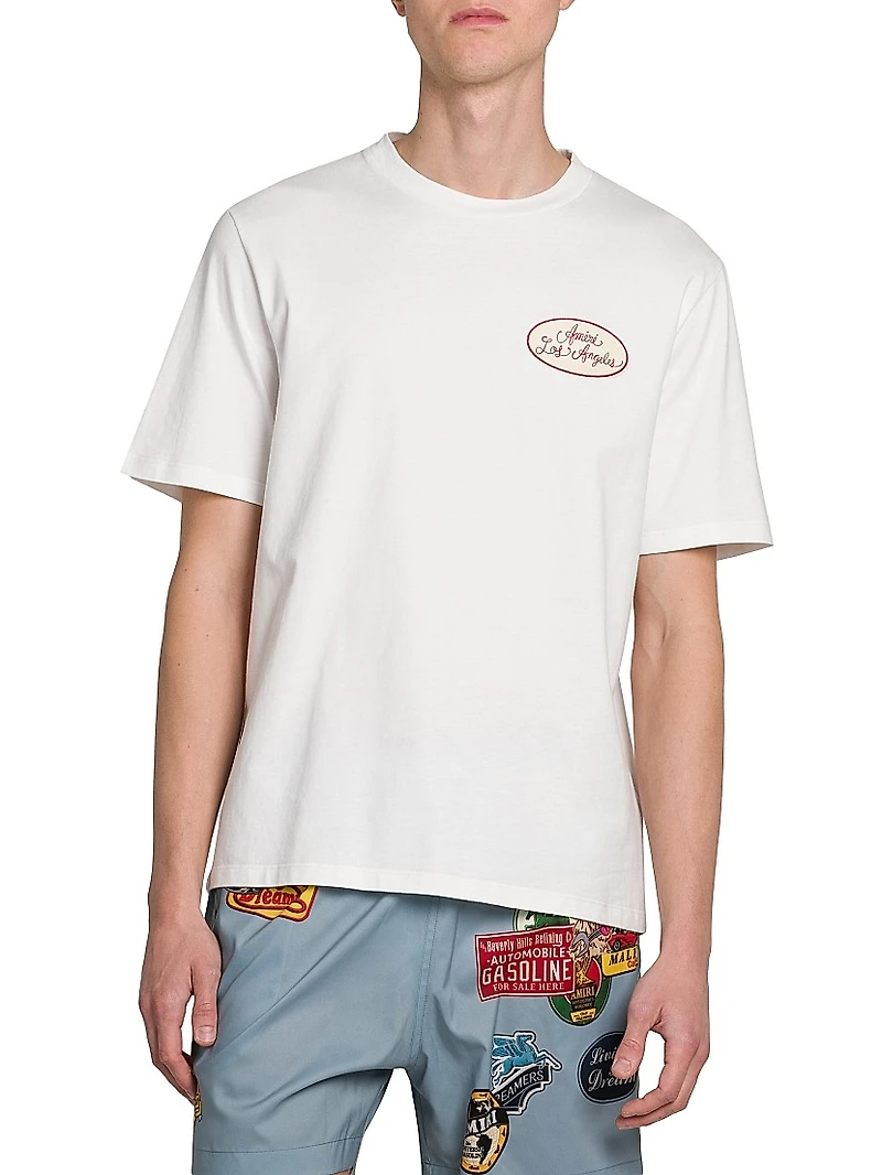 Station Patch Cotton Crewneck T-Shirt