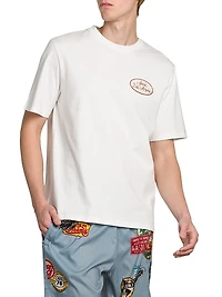 Station Patch Cotton Crewneck T-Shirt