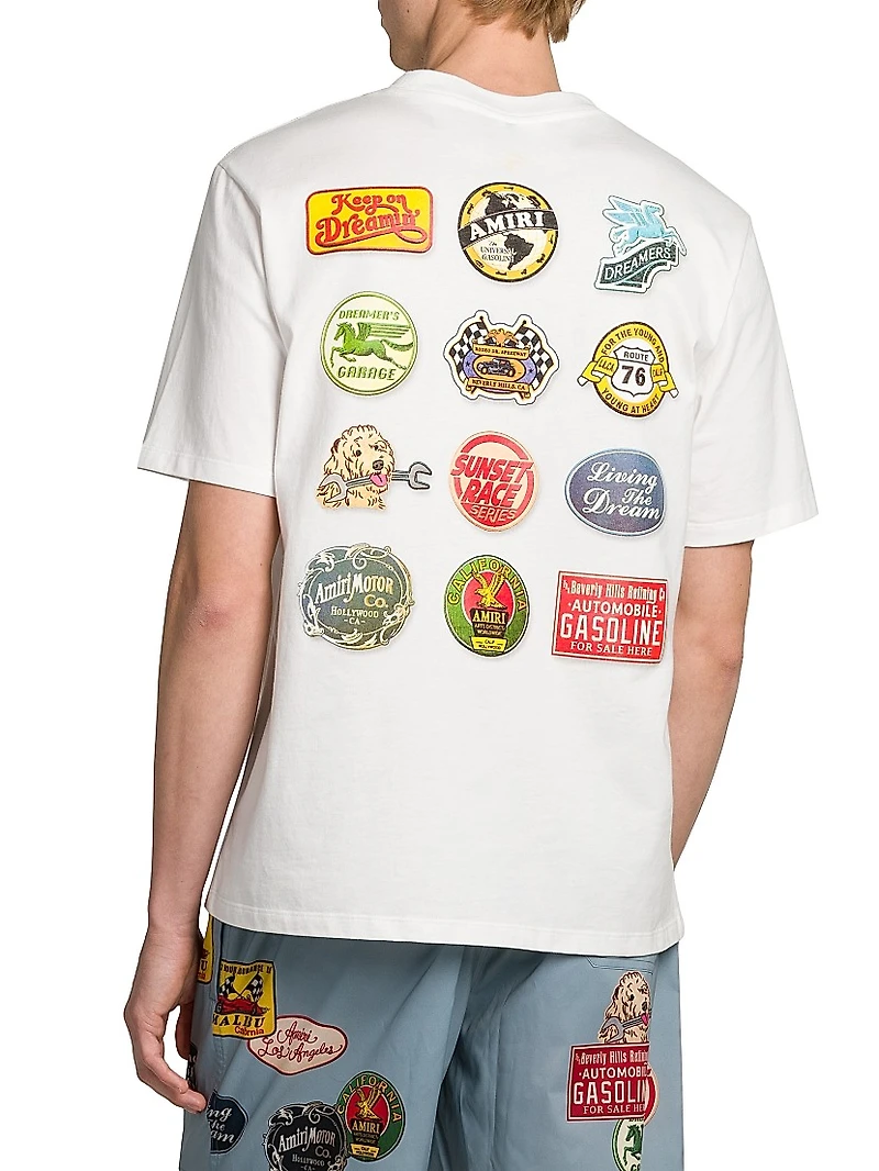 Station Patch Cotton Crewneck T-Shirt