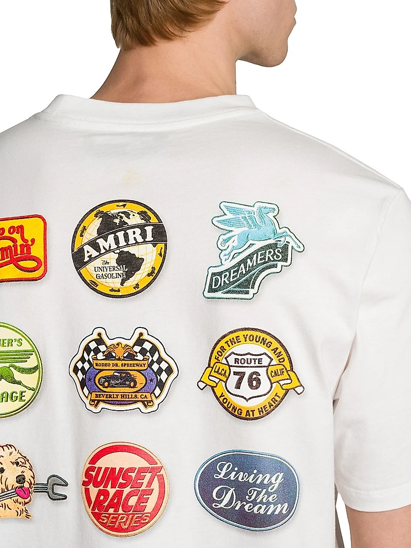 Station Patch Cotton Crewneck T-Shirt