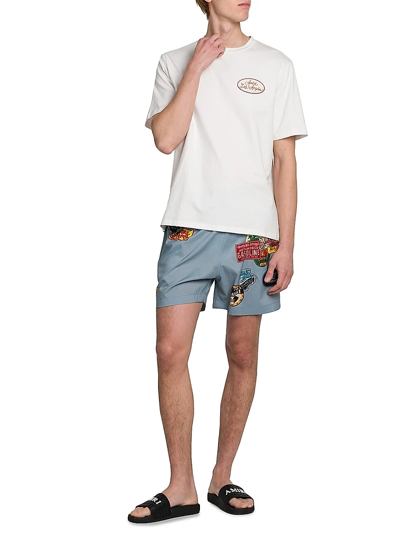 Station Patch Cotton Crewneck T-Shirt