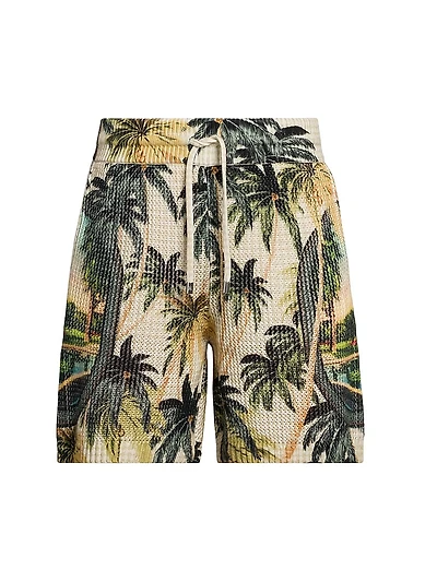 Paradise Crochet-Knit Shorts