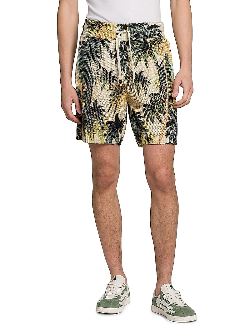 Paradise Crochet-Knit Shorts