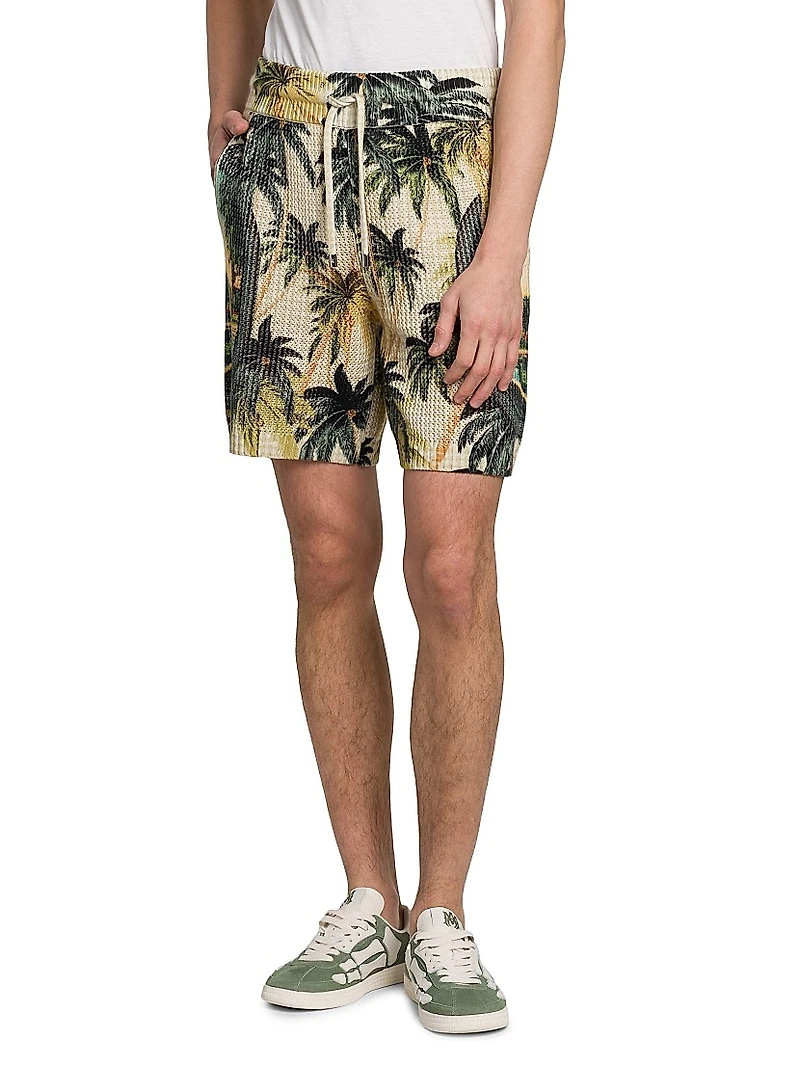 Paradise Crochet-Knit Shorts