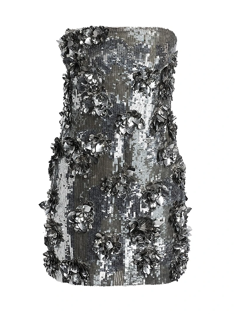 Leela Embroidered Sequined Minidress