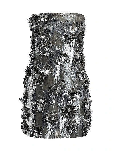 Leela Embroidered Sequined Minidress