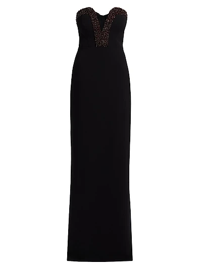 Ila Embellished Strapless Gown