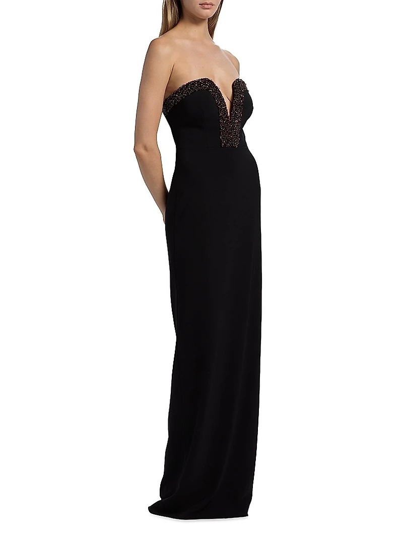 Ila Embellished Strapless Gown