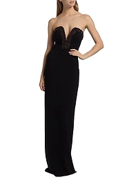 Ila Embellished Strapless Gown