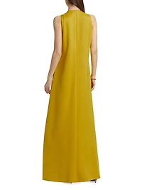 Francie Satin Crepe A-Line Gown