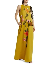 Francie Satin Crepe A-Line Gown