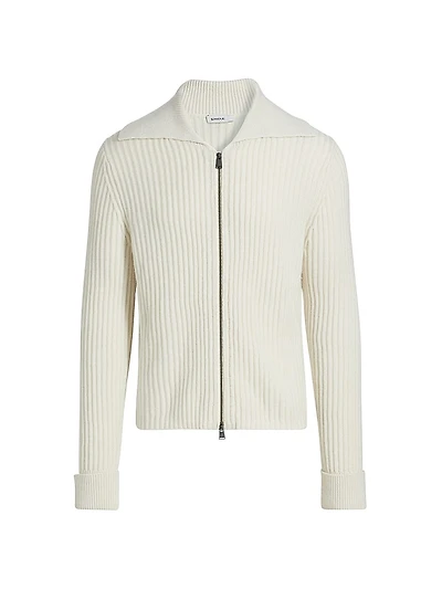 Geoff Stretch-Cashmere Full-Zip Jacket