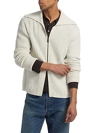 Geoff Stretch-Cashmere Full-Zip Jacket