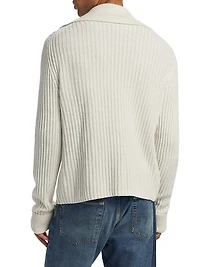 Geoff Stretch-Cashmere Full-Zip Jacket
