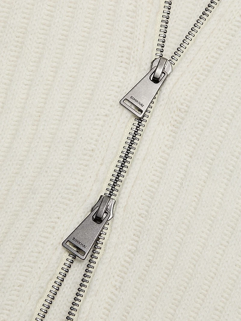 Geoff Stretch-Cashmere Full-Zip Jacket