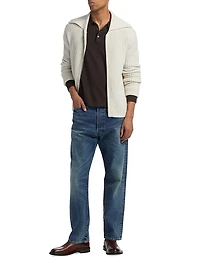 Geoff Stretch-Cashmere Full-Zip Jacket