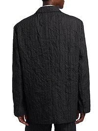 Oliver Striped Textured Oversized Boxy Blazer