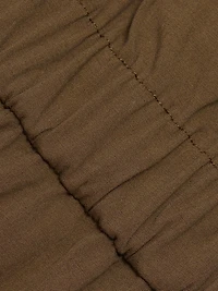 Off-the-Shouder Stretch Cotton A-Line Maxi Dress