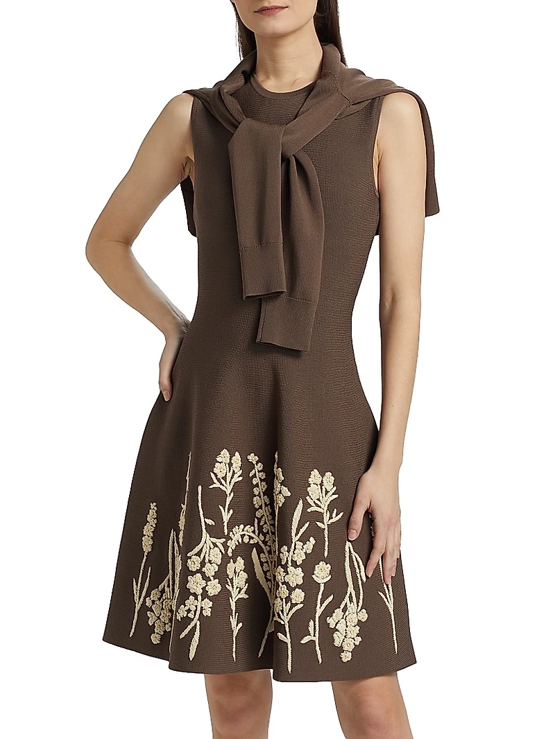 Penelope Embroidered Sleeveless Minidress