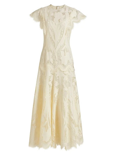 Tulle Lace A-Line Maxi Dress