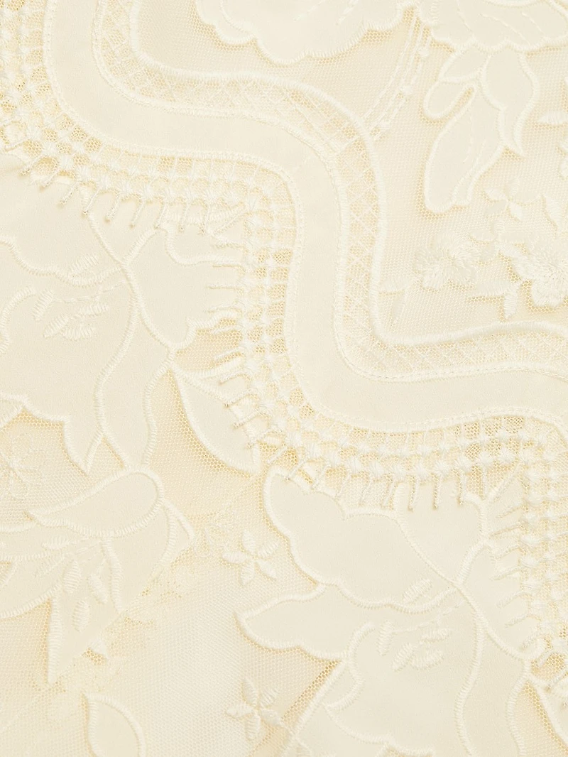 Tulle Lace A-Line Maxi Dress