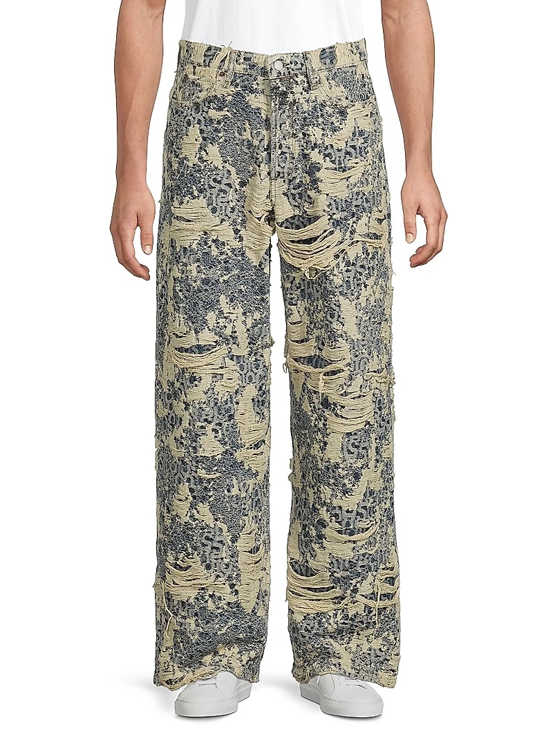 1981 Distressed Monogram Jeans