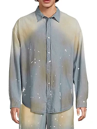 Setar Cotton Chambray Button-Front Shirt
