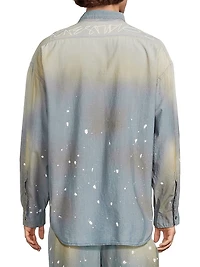 Setar Cotton Chambray Button-Front Shirt