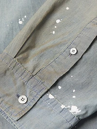 Setar Cotton Chambray Button-Front Shirt