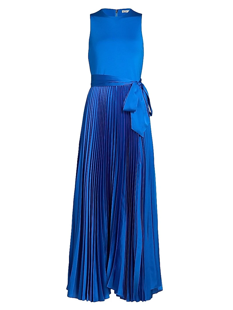 Chara Pleated Sleeveless Maxi Dress