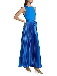 Chara Pleated Sleeveless Maxi Dress