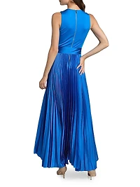 Chara Pleated Sleeveless Maxi Dress