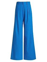 Eric Linen-Blend Pleated Pants
