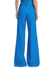 Eric Linen-Blend Pleated Pants